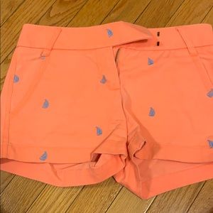 Jcrew Orange and blue sail boat shorts